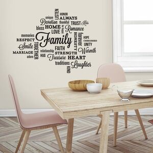 RoomMates Family Quote Peel and Stick Wall Decals